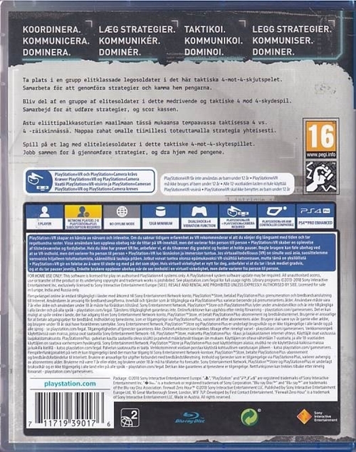 Firewall - Zero Hour - PS4 PS-VR (A Grade) (Genbrug)